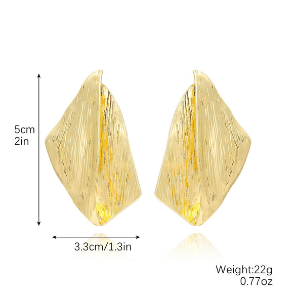 Plain Ring Earrings Zinc Alloy Geometric Irregular Vintage Electroplated Women's