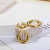 Plain Ring Stainless Steel Geometric Electroplating Women's