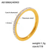 Plain 316L Stainless Steel Geometric Electroplated Women's Ring Jewelry Accessories