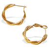 Plain 316L Stainless Steel Electroplated Women's Earrings