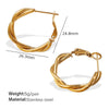 Plain 316L Stainless Steel Electroplated Women's Earrings