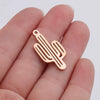 Plant Hollow Cactus Pendant Diy Jewelry Accessories Stainless Steel Fine Polished Glossy