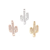 Plant Hollow Cactus Pendant Diy Jewelry Accessories Stainless Steel Fine Polished Glossy