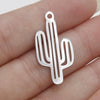 Plant Hollow Cactus Pendant Diy Jewelry Accessories Stainless Steel Fine Polished Glossy