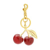 Plastic And Resin Cherry Fruit Bag Pendant And Keychain For Ladies
