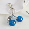 Plastic And Resin Cherry Fruit Bag Pendant And Keychain For Ladies