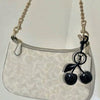 Plastic And Resin Cherry Fruit Bag Pendant And Keychain For Ladies