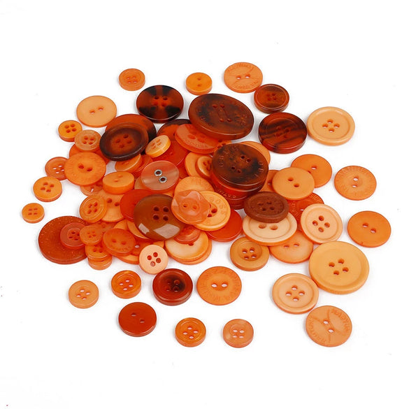 Plastic And Resin Mixed Color Buttons For Clothing Accessories Diy Handmade Painting Material