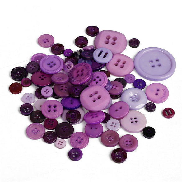 Plastic And Resin Mixed Color Buttons For Clothing Accessories Diy Handmade Painting Material