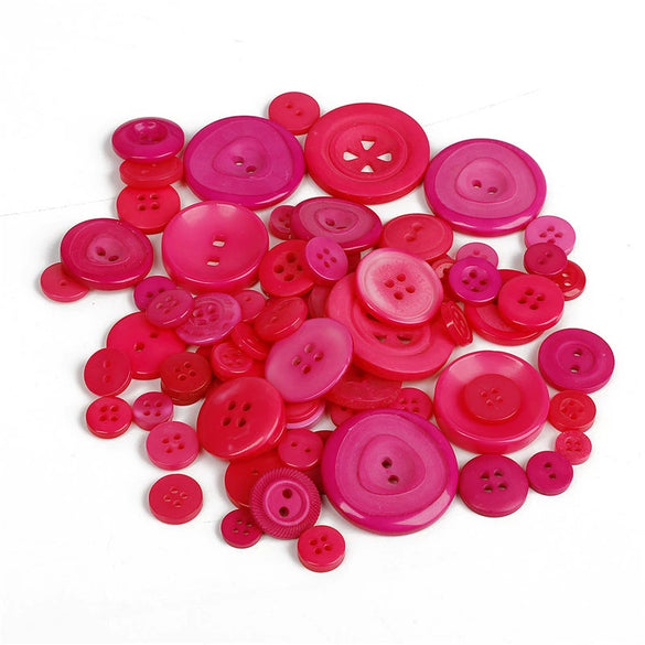 Plastic And Resin Mixed Color Buttons For Clothing Accessories Diy Handmade Painting Material