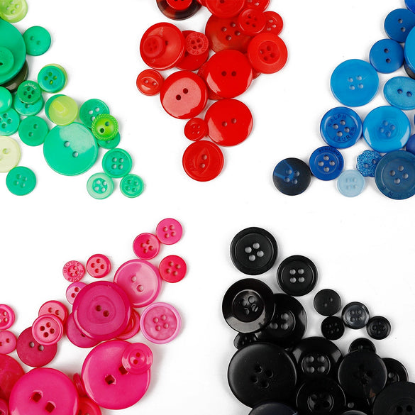 Plastic And Resin Mixed Color Buttons For Clothing Accessories Diy Handmade Painting Material