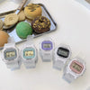 Plastic And Silicone Unicorn Square Electronic Watch For General Gender Leisure Style