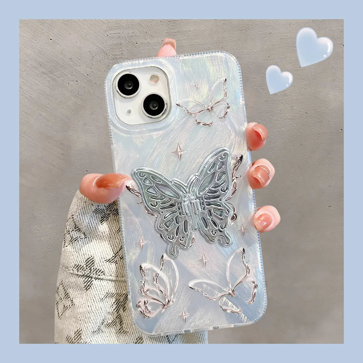 Plastic Butterfly Sweet Phone Cases Phone Accessories