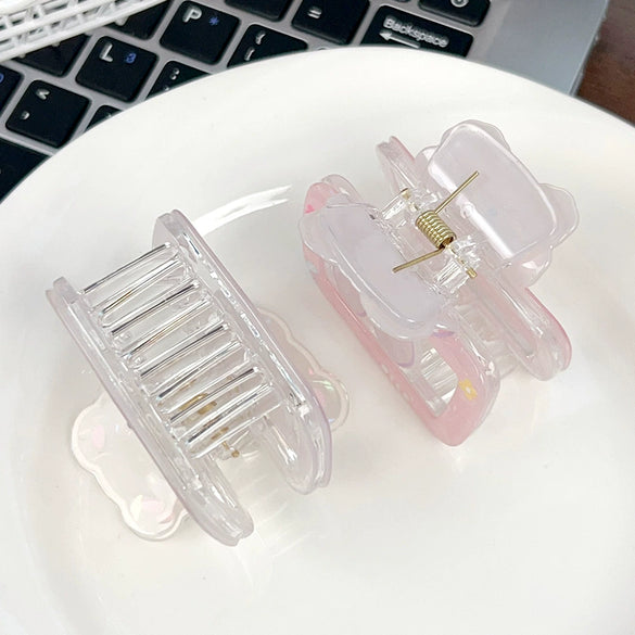 Plastic Cartoon Animal Handmade Hair Clip Square Cut Out For Women