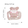 Plastic Cartoon Animal Handmade Hair Clip Square Cut Out For Women