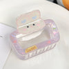 Plastic Cartoon Animal Handmade Hair Clip Square Cut Out For Women