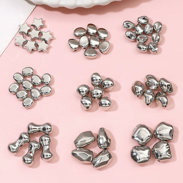 Plastic Ccb Beads Diy Handmade Jewelry Accessories With Diamond Disc Rectangular Pattern