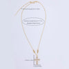 Plastic Copper 18K Gold Plated Elegant Sweet Plating Inlay Cross Zircon Pendant Necklace