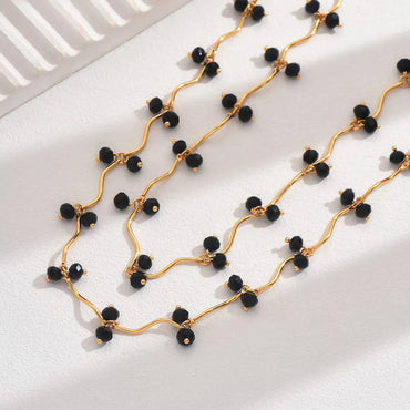 Plastic Copper 18K Gold Plated Layered Geometric Layered Necklaces