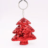 Plastic Doublesided Reflective Sequins Christmas Tree Keychain Pendant
