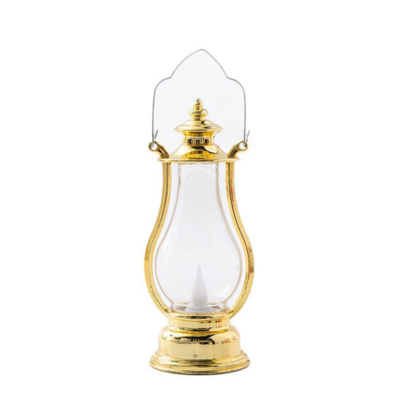 Plastic Electronic Candle Pony Lantern Satchel Lamp Retro Kerosene Lamp With Injection Molding Blow Molding Handmade Craft