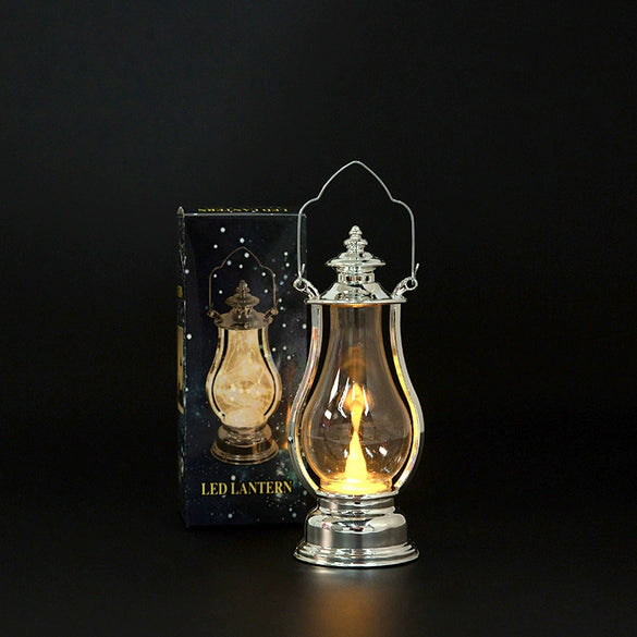 Plastic Electronic Candle Pony Lantern Satchel Lamp Retro Kerosene Lamp With Injection Molding Blow Molding Handmade Craft
