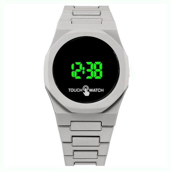 Plastic Electronic Watch Round Dial Simple Style For Men