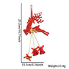 Plastic Elk Pendant Christmas Tree Hanging Ornaments With Bell For Christmas Decorations