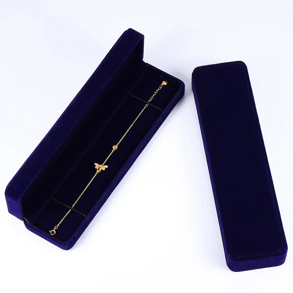 Plastic Fabric Solid Color Jewelry Box And Flannel Bag