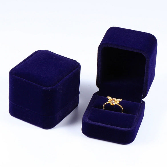 Plastic Fabric Solid Color Jewelry Box And Flannel Bag