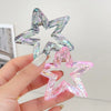 Plastic Geometric Fivepointed Star Baking Paint Hair Grab Clip For Women