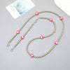 Plastic Girls' Crossbody Bag With Love Heart Water Drop Bell Pattern And Electroplated Chain Pendant Mobile Phone Chain