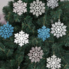Plastic Gold Powder Christmas Snowflake Pendant Decorations