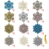 Plastic Gold Powder Christmas Snowflake Pendant Decorations