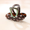 Plastic Hair Grab Clip With Dripping Oil Design Fashion Style For Women