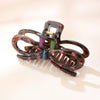 Plastic Hair Grab Clip With Dripping Oil Design Fashion Style For Women