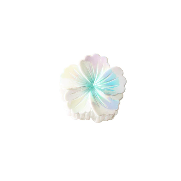 Plastic Heart Flower Hair Grab Clip Electroplated Minimalist Style Women's Headwear