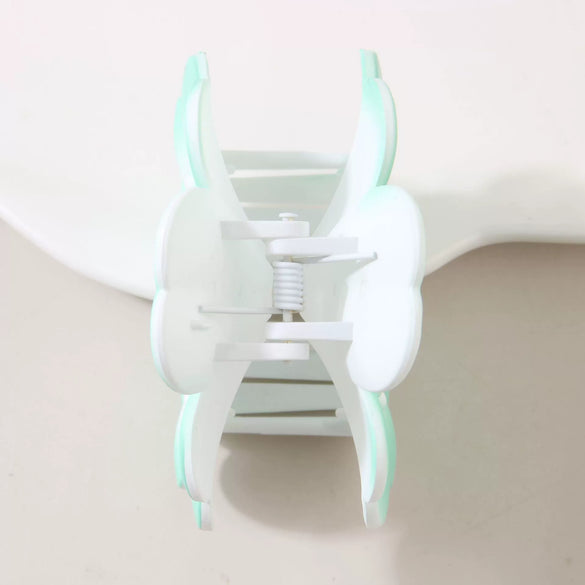Plastic Heartshaped Petal Hair Clip Minimalist Style Painted Design Women's Hair Accessory
