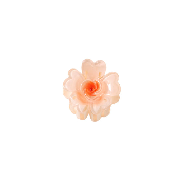 Plastic Heartshaped Petal Small Flower Hair Clips For Girls Painted Design