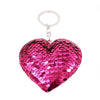 Plastic Heartshaped Sequin Keychain