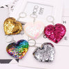 Plastic Heartshaped Sequin Keychain