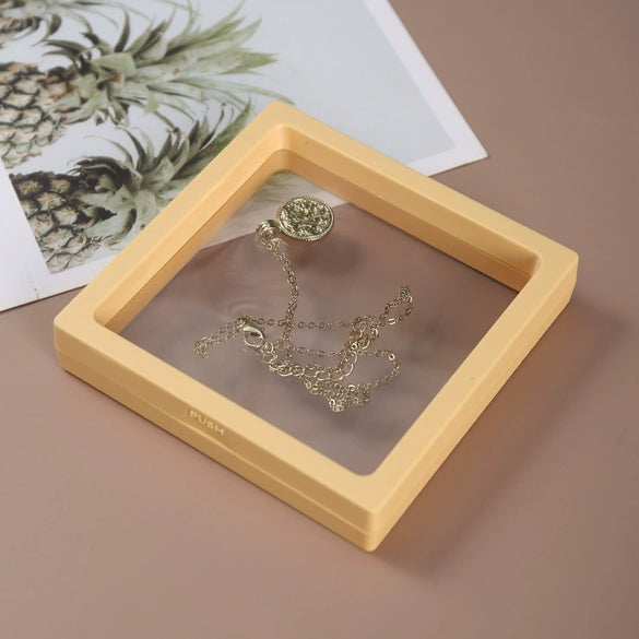 Plastic Jewelry Display And Storage Box For Bracelets With Transparent Elastic Plastic Suspension Packaging