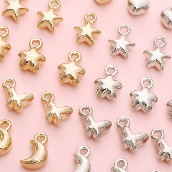 Plastic Love Fivepointed Star Butterfly Beaded Handmade Jewelry Accessories Ccb Material