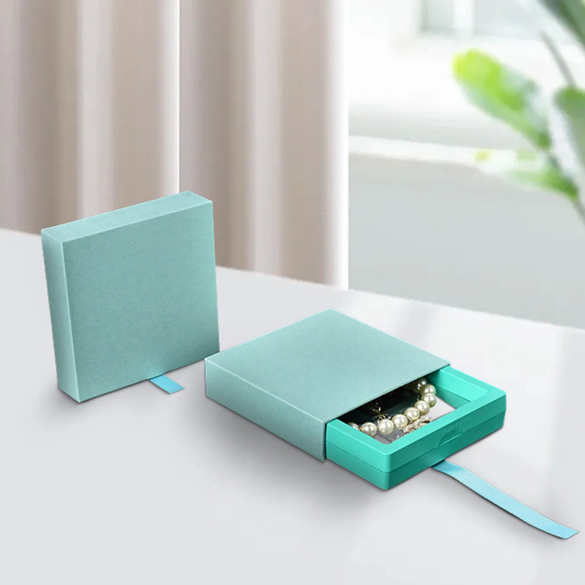 Fashion Solid Color Plastic Jewelry Boxes