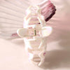 Plastic Petal Plumeria Hair Clip Vintage Floral Claw Clip For Women With Paint Design