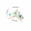 Plastic Petal Plumeria Hair Clip Vintage Floral Claw Clip For Women With Paint Design