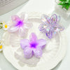 Plastic Plumeria Shape Fresh And Simple Style Spray Painted Hair Accessories Hairpin Shark Clip