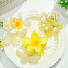 Plastic Plumeria Shape Fresh And Simple Style Spray Painted Hair Accessories Hairpin Shark Clip