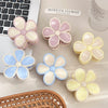 Plastic Resin Baking Paint Flower Stitching Women's Hair Grab Clip Hair Accessories
