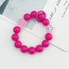 Plastic Resin Candycolored Bracelet Pendant Phone Lanyard With Plant Flowers Pattern And Baking Varnish Treatment